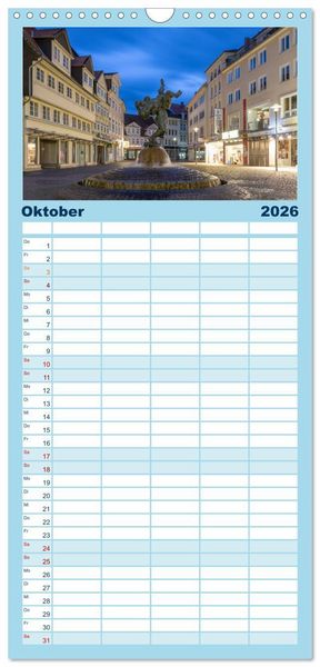 Produktbild: Familienplaner 2026 - BRAUNSCHWEIG - Abendliche Impressionen mit 5 Spalten (Wandkalender, 21 x 45 cm) CALVENDO