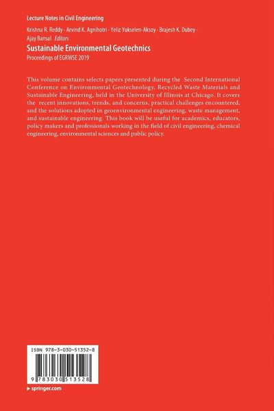 Produktbild: Sustainable Environmental Geotechnics