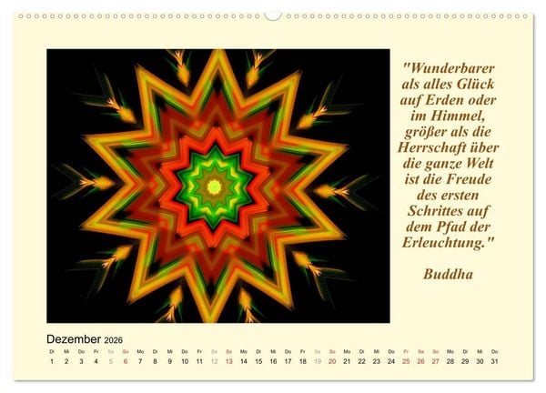 Produktbild: Meditation - Asiatische Weisheiten (Wandkalender 2026 DIN A2 quer), CALVENDO Monatskalender
