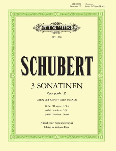 Produktbild: Schubert, F: Sonatinas (3) Op. Posth.137