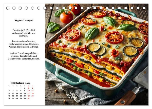 Produktbild: Green Delights - Ein Jahr voller veganer Gen&uuml;sse (Tischkalender 2026 DIN A5 quer), CALVENDO Monatskalender