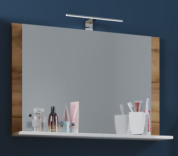 Produktbild: Badspiegel Wandspiegel Bad Ablage Lendas 55x60 cm
