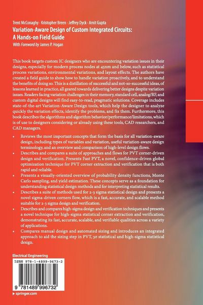 Produktbild: Variation-Aware Design of Custom Integrated Circuits: A Hands-on Field Guide