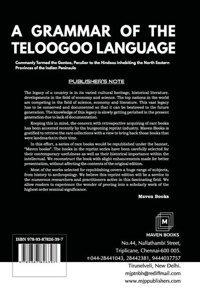 Produktbild: A Grammar of the Teloogoo Language
