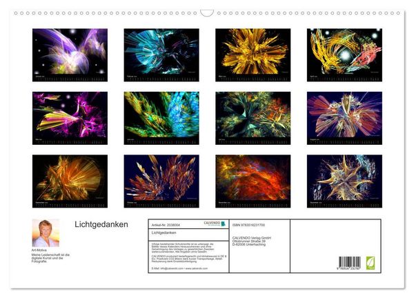Produktbild: Lichtgedanken (Wandkalender 2026 DIN A2 quer), CALVENDO Monatskalender
