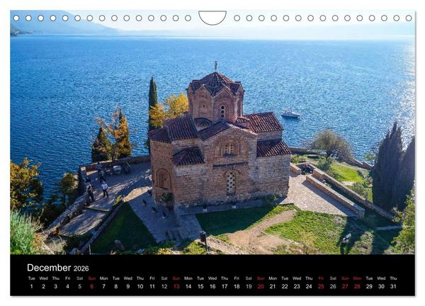 Produktbild: Monuments of Macedonia 2026 (Wall Calendar 2026 DIN A4 landscape), CALVENDO 12 Month Wall Calendar