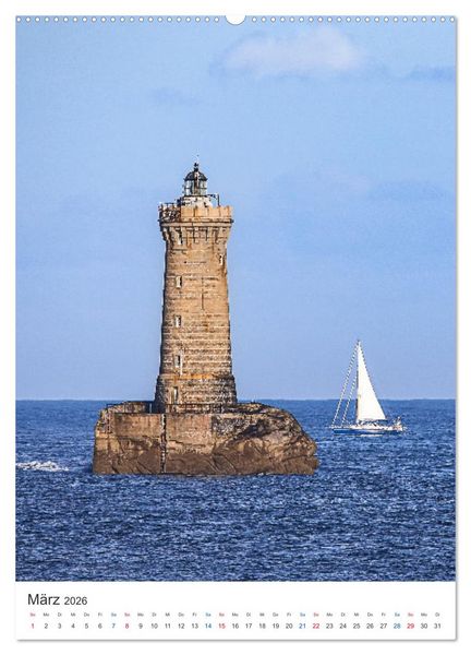 Produktbild: Leuchtturm-Legenden im Westen der Bretagne (hochwertiger Premium Wandkalender 2026 DIN A2 hoch), Kunstdruck in Hochglanz