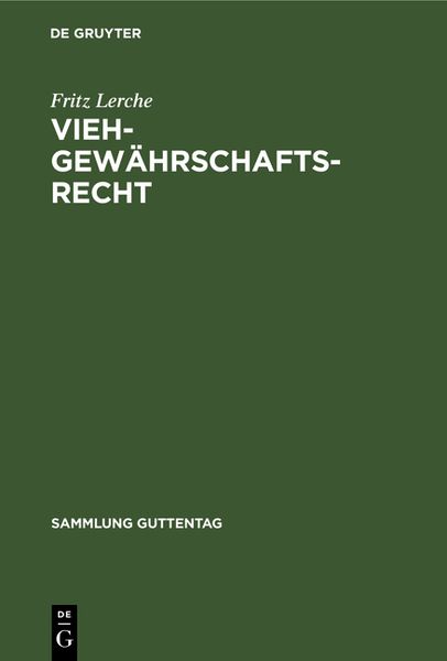 Produktbild: Viehgew&auml;hrschaftsrecht