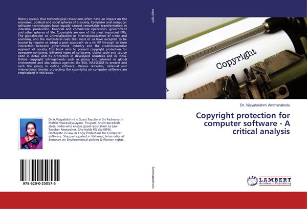 Produktbild: Copyright protection for computer software - A critical analysis