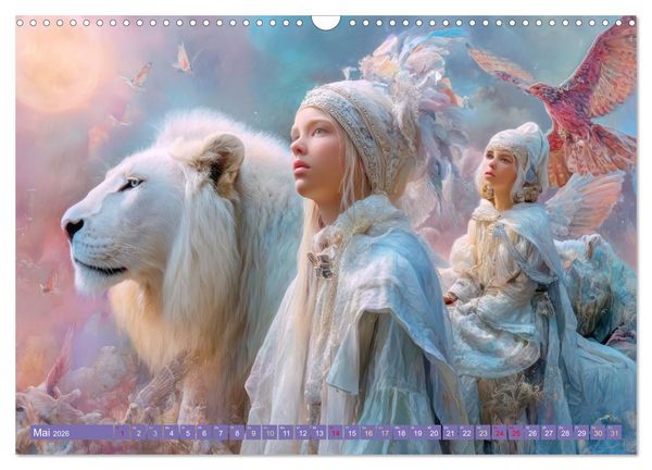 Produktbild: Paradiesische Welt - Fantasiewerke (Wandkalender 2026 DIN A3 quer), CALVENDO Monatskalender