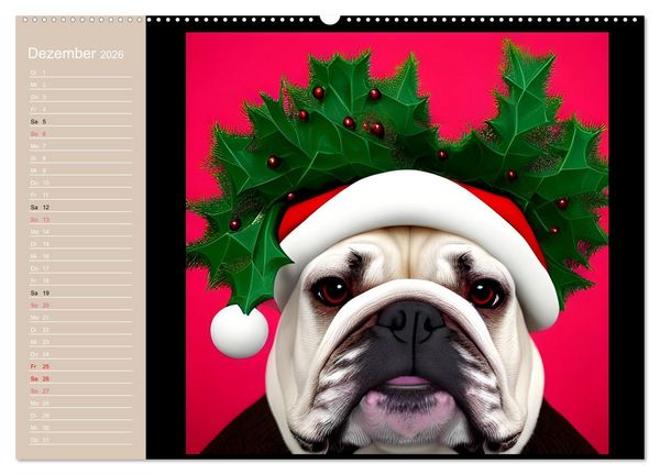 Produktbild: Graphic PoP Art Bulldogge (hochwertiger Premium Wandkalender 2026 DIN A2 quer), Kunstdruck in Hochglanz