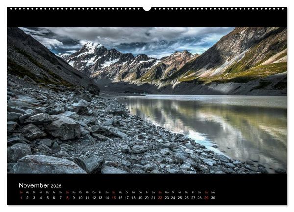 Produktbild: Neuseelands Landschaften (hochwertiger Premium Wandkalender 2026 DIN A2 quer), Kunstdruck in Hochglanz