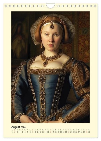Produktbild: Mittelalter Portraits. Inspiriert vom K&ouml;nigshaus der Tudors (Wandkalender 2026 DIN A4 hoch), CALVENDO Monatskalender
