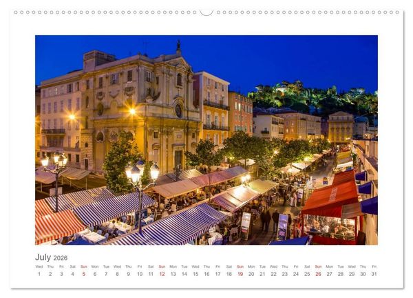Produktbild: French Riviera moments (High Quality Premium Wall Calendar 2026 DIN A2 landscape),CALVENDO 12 Month Wall Calendar