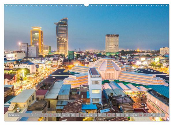 Produktbild: KAMBODSCHA - Im Reich der Khmer (hochwertiger Premium Wandkalender 2026 DIN A2 quer), Kunstdruck in Hochglanz