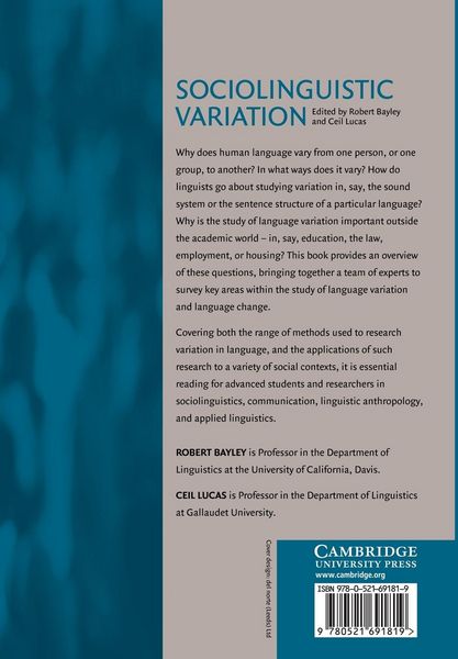 Produktbild: Sociolinguistic Variation