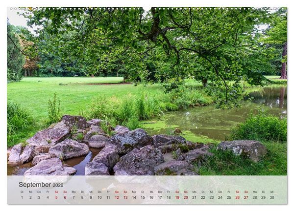 Produktbild: Schloss Favorite &ndash; Ein Park im Wandel der Jahreszeiten (hochwertiger Premium Wandkalender 2026 DIN A2 quer), Kunstdruck in Hochglanz