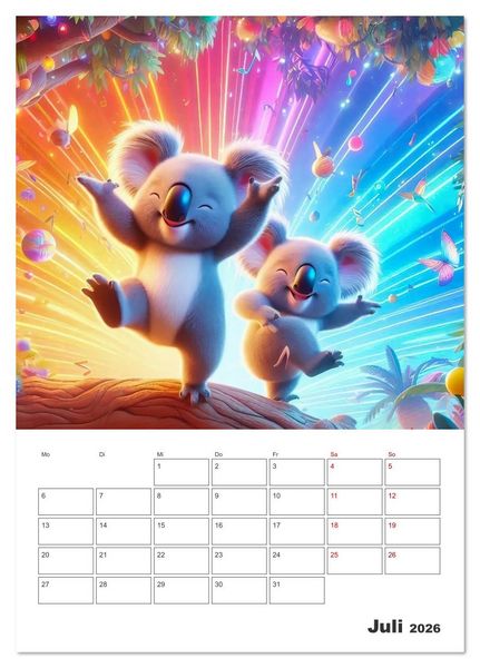 Produktbild: Kunterbunte Kindertr&auml;ume (Tischkalender 2026 DIN A5 hoch), CALVENDO Monatskalender