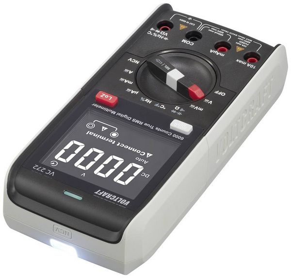 Produktbild: VOLTCRAFT VC272 Hand-Multimeter digital True RMS LoZ CAT III 600V Anzeige (Counts): 6000