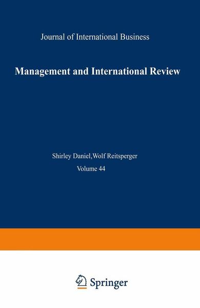 Produktbild: Management and International Review