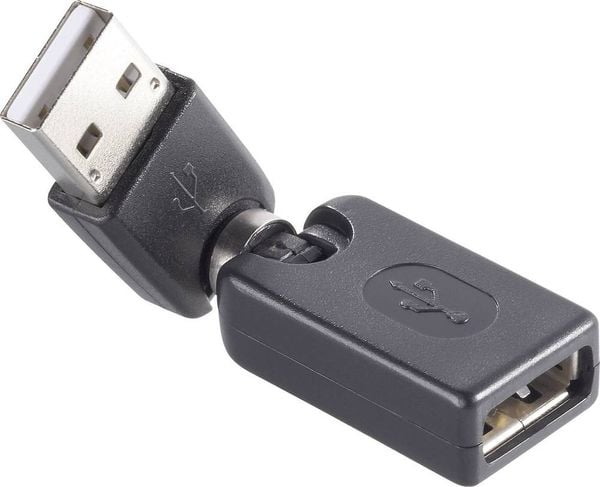 Produktbild: Renkforce USB 2.0 Adapter [1x USB 2.0 Stecker A - 1x USB 2.0 Buchse A] vergoldete Steckkontakte