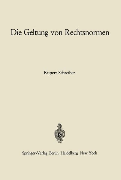 Produktbild: Die Geltung von Rechtsnormen