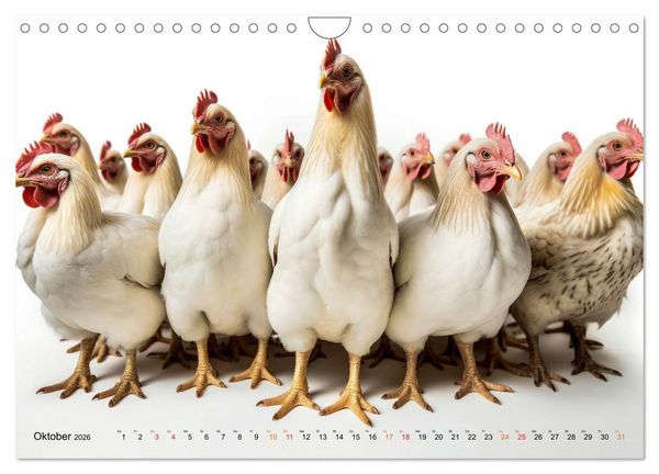 Produktbild: H&uuml;hner Alarm (Wandkalender 2026 DIN A4 quer), CALVENDO Monatskalender