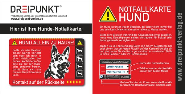 Produktbild: Notfallkarte 'Hund'