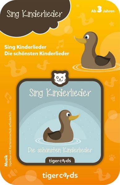 Produktbild: tigercard - Sing Kinderlieder - Die sch&ouml;nsten Kinderlieder