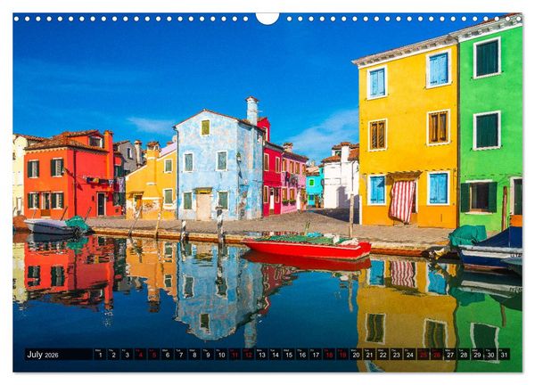 Produktbild: Burano - The colourful island (Wall Calendar 2026 DIN A3 landscape), CALVENDO 12 Month Wall Calendar