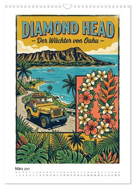 Produktbild: Sehnsucht Hawaii &ndash; Die Aloha Mid-Century Collection (Wandkalender 2027 DIN A3 hoch), CALVENDO Monatskalender