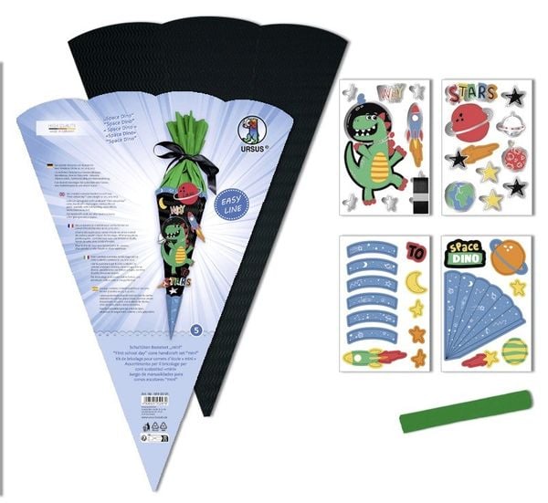 Produktbild: URSUS Schult&uuml;ten-Bastelsets Schult&uuml;ten-Bastelset mini Easy Line Space Dino