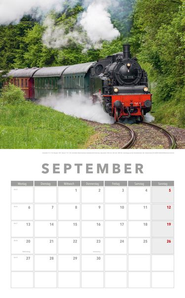 Produktbild: Dampfloks Kalender 2027 mit 2 Blechschildern