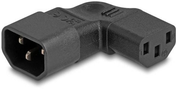 Produktbild: Delock 80474 Netz-Adapter Kaltger&auml;te-Stecker C14 - Kaltger&auml;te-Buchse C13 Schwarz 1 St. Bag