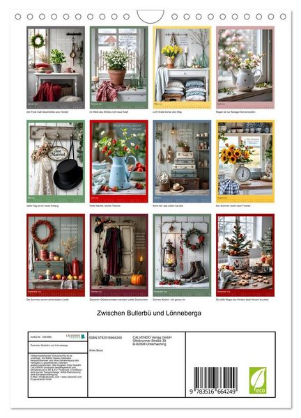Produktbild: Zwischen Bullerb&uuml; und L&ouml;nneberga (Wandkalender 2026 DIN A4 hoch), CALVENDO Monatskalender