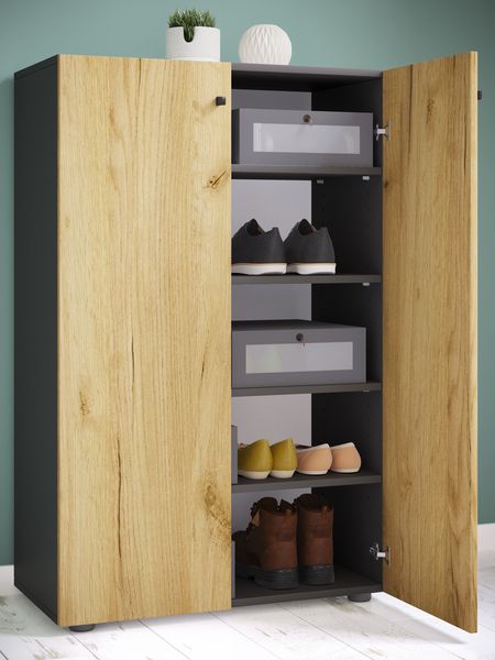 Produktbild: XL Holz Gro&szlig;er Schuhschrank Schuhkommode Lona 5