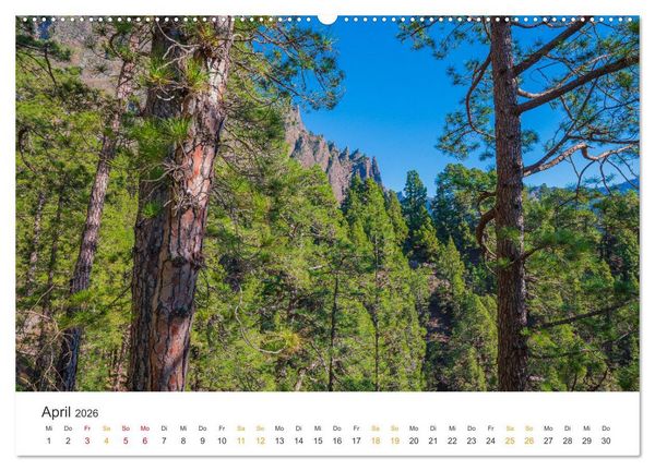 Produktbild: La Palma - Isla Bonita - Landschaften der Kanarischen Insel (Wandkalender 2026 DIN A2 quer), CALVENDO Monatskalender