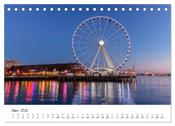 Produktbild: Eine Reise nach Seattle (Tischkalender 2026 DIN A5 quer), CALVENDO Monatskalender