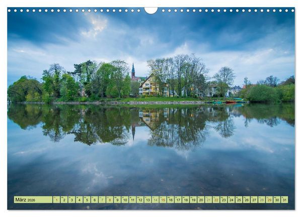 Produktbild: Gr&uuml;nes Halle/Saale - Meine wilde H&auml;ndelstadt (Wandkalender 2026 DIN A3 quer), CALVENDO Monatskalender