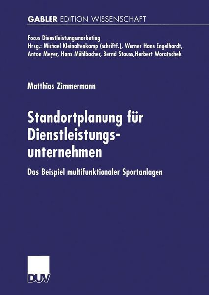 Produktbild: Standortplanung f&uuml;r Dienstleistungsunternehmen
