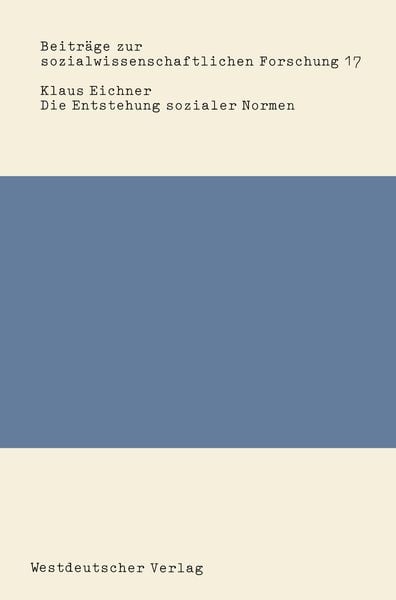 Produktbild: Die Entstehung sozialer Normen