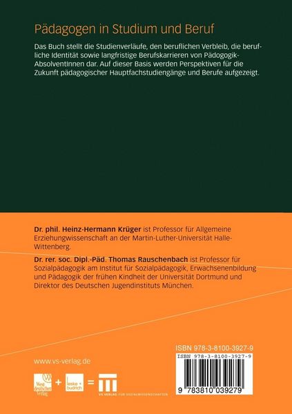 Produktbild: P&auml;dagogen in Studium und Beruf