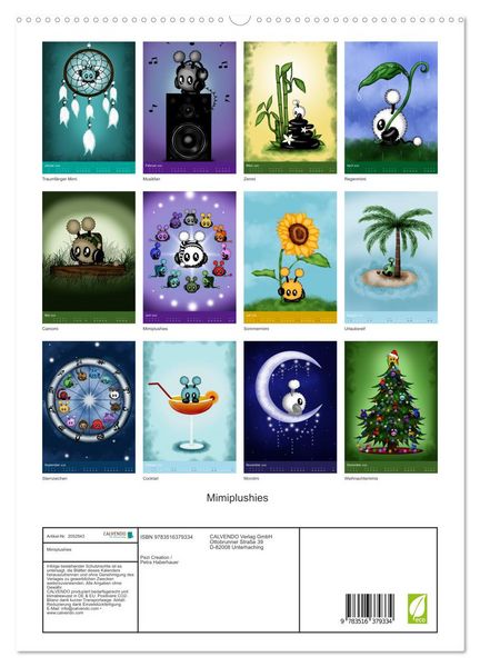Produktbild: Mimiplushies (hochwertiger Premium Wandkalender 2026 DIN A2 hoch), Kunstdruck in Hochglanz