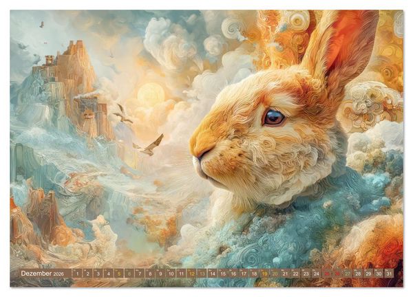 Produktbild: Tiere - Im surrealen Garten der Tr&auml;ume (Wandkalender 2026 DIN A3 quer), CALVENDO Monatskalender