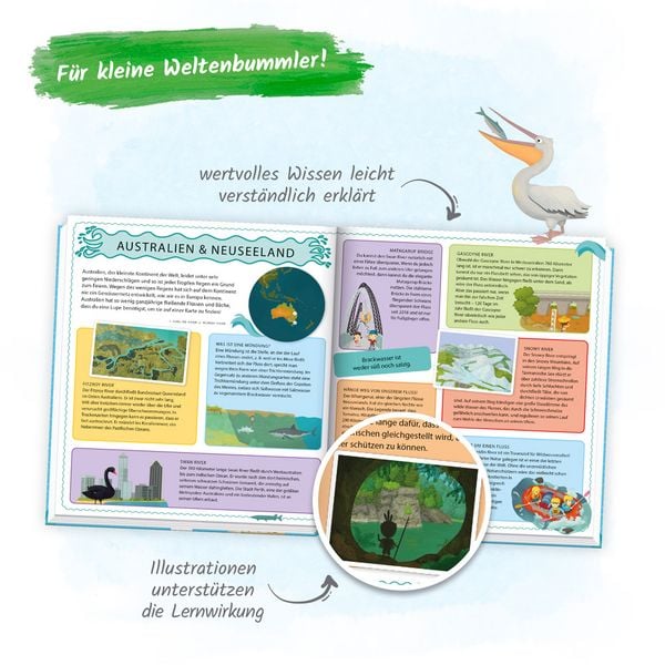 Produktbild: Tr&ouml;tsch Kinderatlas Das gro&szlig;e Entdeckerbuch Atlas der Fl&uuml;sse