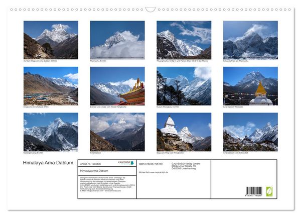 Produktbild: Himalaya Ama Dablam (Wandkalender 2026 DIN A2 quer), CALVENDO Monatskalender