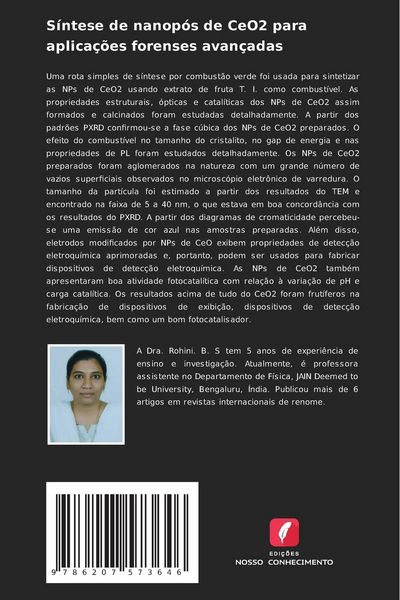 Produktbild: S&iacute;ntese de nanop&oacute;s de CeO2 para aplica&ccedil;&otilde;es forenses avan&ccedil;adas