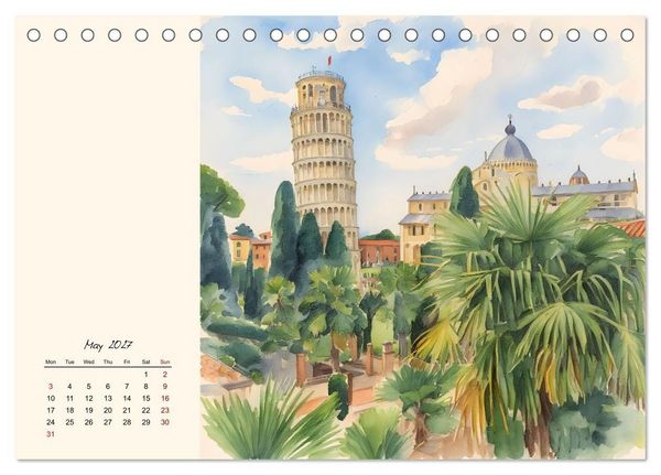 Produktbild: Round trip through Tuscany (Desk Calendar 2027 DIN A5 landscape), CALVENDO 12 Month DeskCalendar