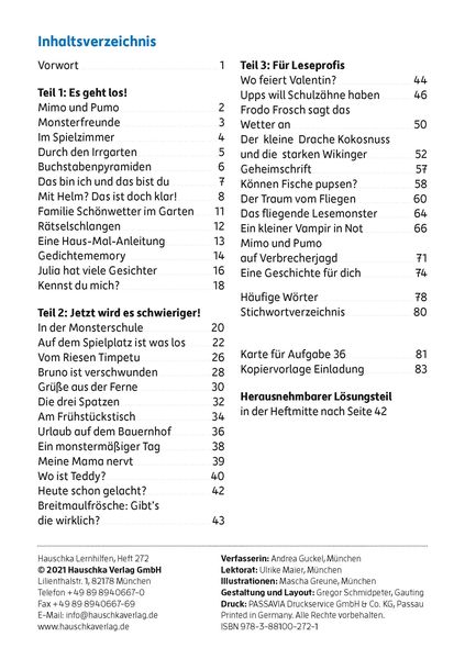 Deutsch 2. Klasse Übungsheft - Besser lesen