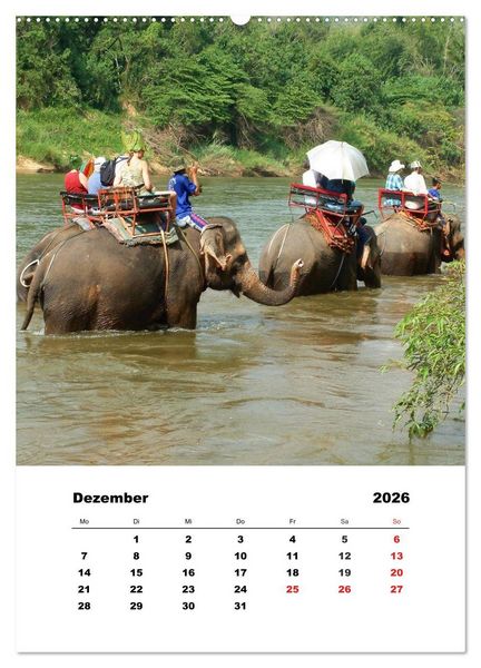 Produktbild: Thailand - Eine kleine Rundreise (Wandkalender 2026 DIN A2 hoch), CALVENDO Monatskalender